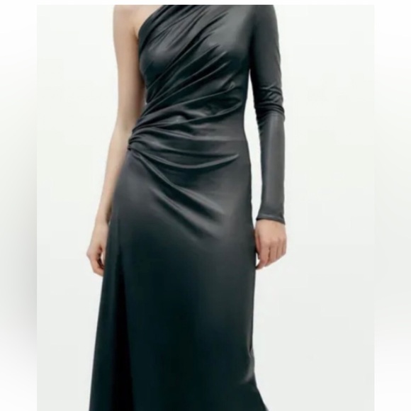 NWT Zara size S one shoulder maxi dress - Picture 2 of 11